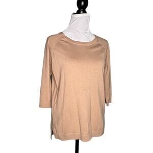 EMME Marella Half Sleeve Sweater Beige Size Medium